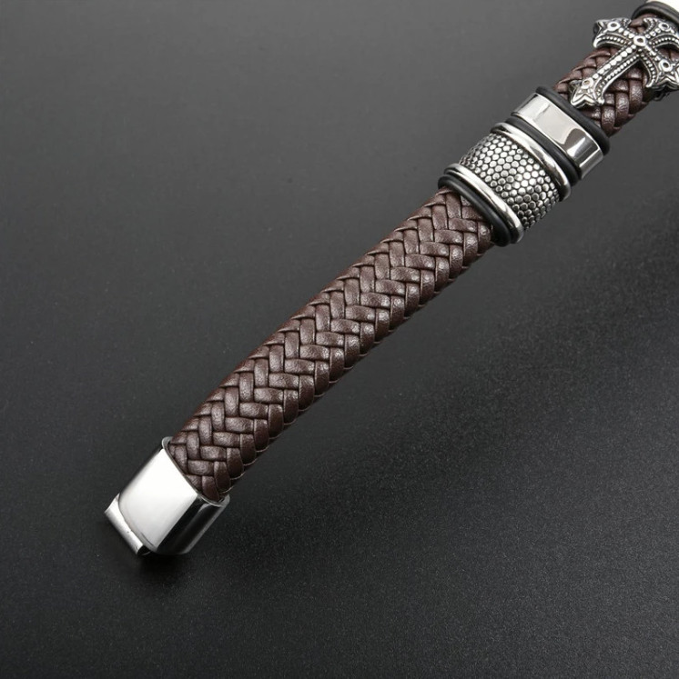Gaira® Kožený náramek Cross 30278-15