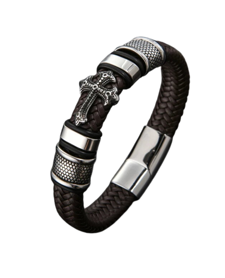 Gaira® Kožený náramek Cross 30278-15