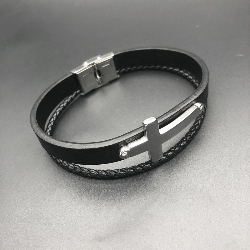 Gaira® Kožený náramek Cross 30287-10