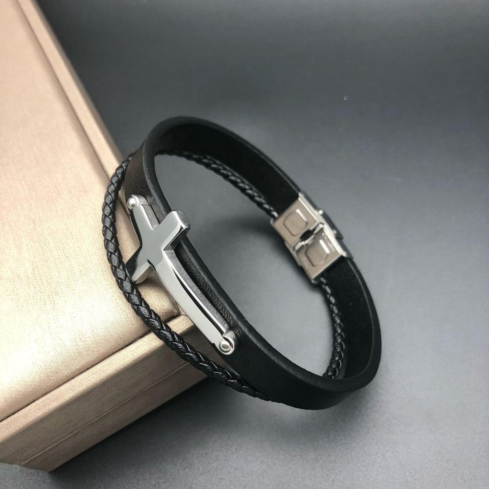 Gaira® Kožený náramek Cross 30287-10