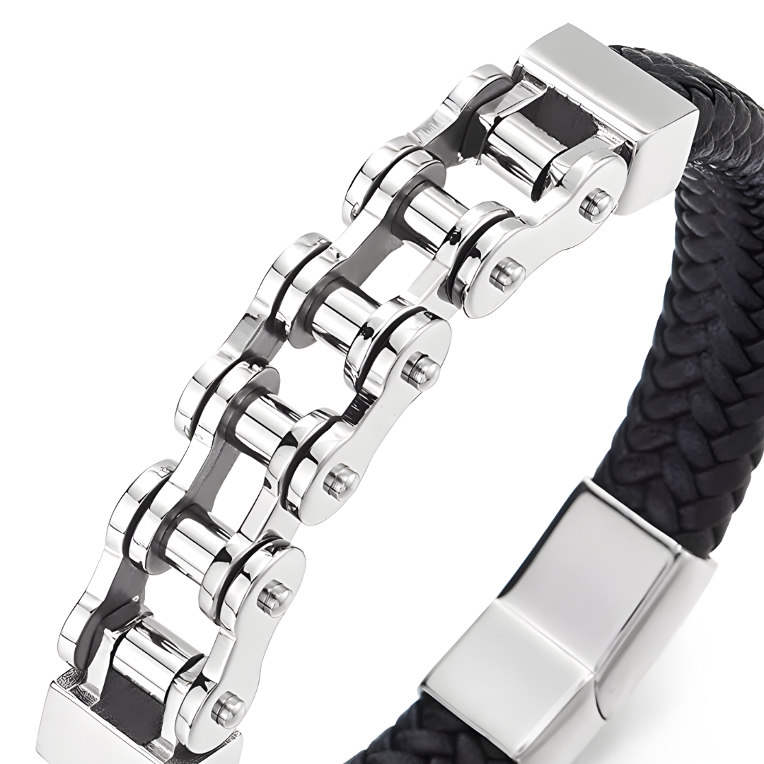 Gaira® Kožený náramek Chain 30294-22, Barva kůže hnědá