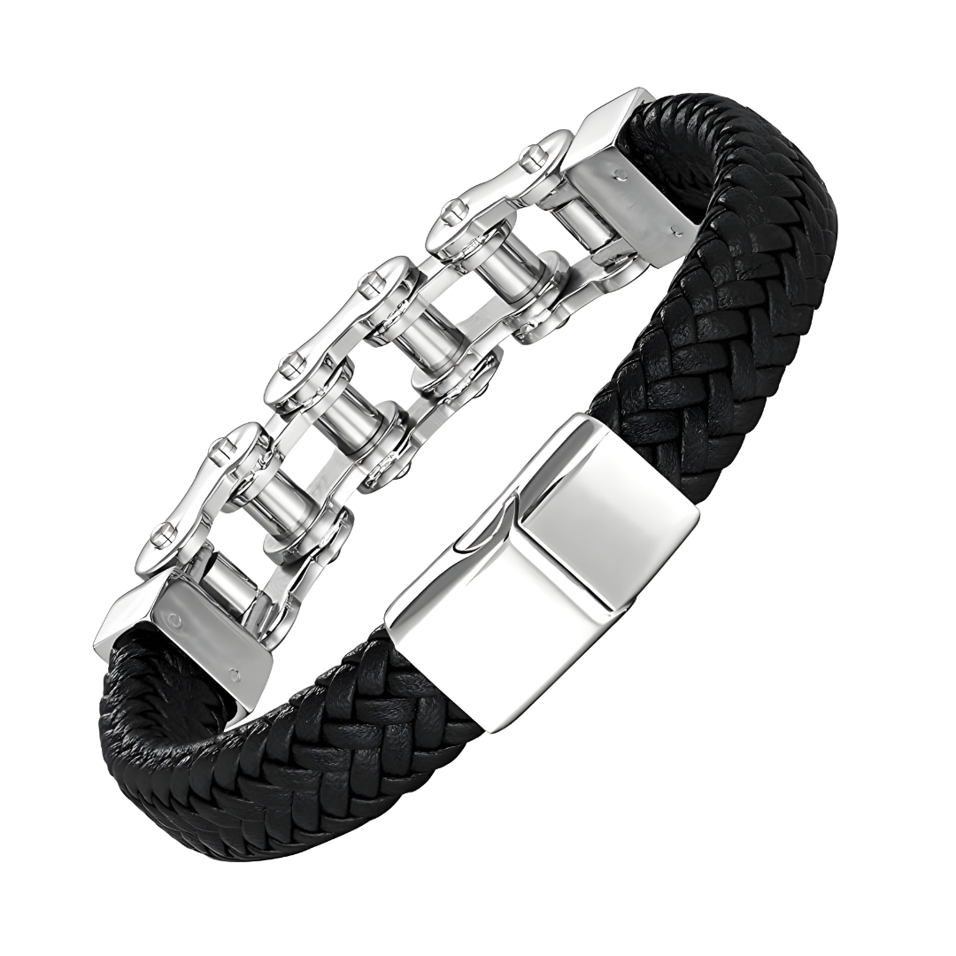 Gaira® Kožený náramek Chain 30294-22, Barva kůže hnědá