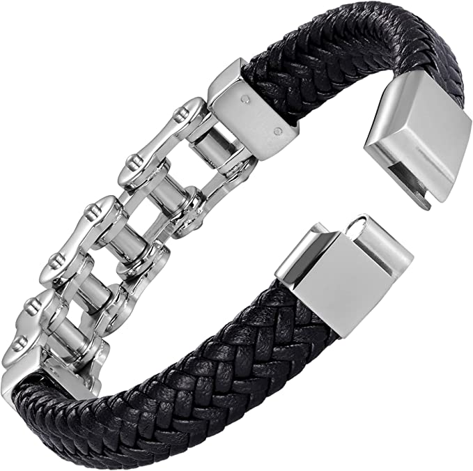 Gaira® Kožený náramek Chain 30294-22, Barva kůže hnědá