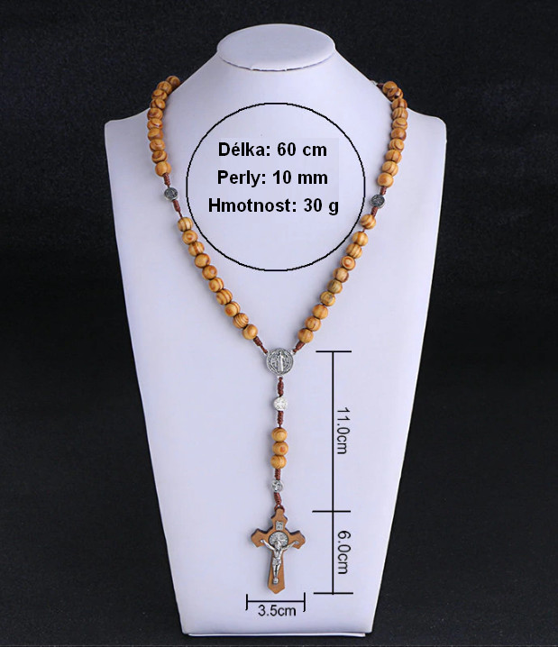 Gaira® Dřevěný růženec Oliva 30804-15