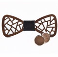 Dřevěný motýlek s manžetovými knoflíčky 709029