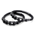 Kožený náramek Chain 31507-45