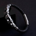 Kožený náramek Chain 31507-45