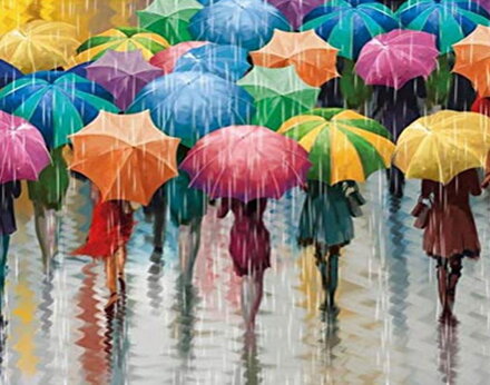 Diamantové malování Deštníky D3561