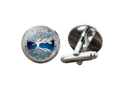 Manžetové knoflíčky Strom života Blue 3607
