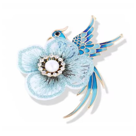 Brož Květ s ptákem 3021