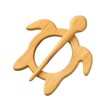 Dřevěná brož Želva 3919