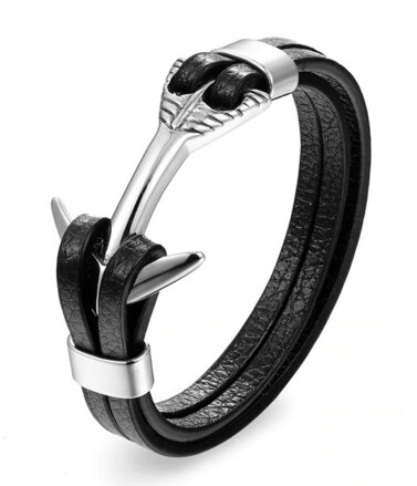 Kožený náramek Anchor 3115