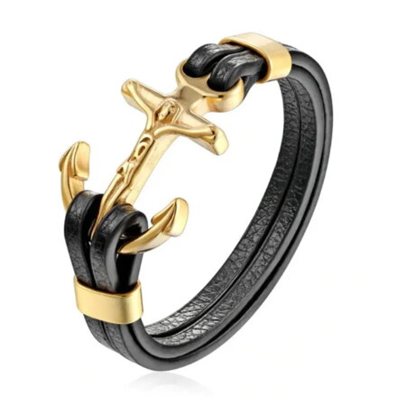 Kožený náramek Anchor 3529