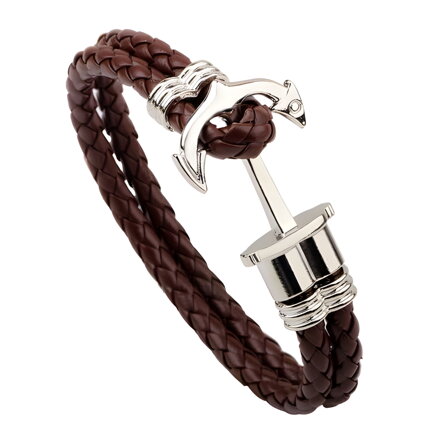 Kožený náramek Anchor 30161-15