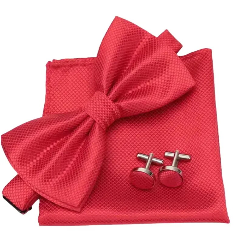 Sada motýlek, kapesníček a manžetové knoflíčky 7209